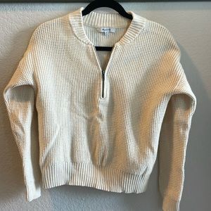 XS Cream Madewell 1/4-zip Sweater